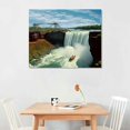 thumbnail image 2 of Creowell Niagara Falls Waterfall Poster Canvas Print Wall Art Holiday Gift Bathroom Living Room Bedroom Home Decor (20x16 Inch Framed), 2 of 3