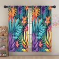thumbnail image 5 of Blackout Kids Curtains,Colorful Tropical Leaf Pattern Childrens Insulated Curtains Set Of 2,Bedroom Essentials,Toddler Room Decor 52"x63", 5 of 5
