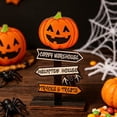 thumbnail image 7 of SLYNSHome Ghost Pumpkin Wooden Sign Tabletop Decor, Farmhouse Haunted House Letter Wood Ornament For Mantel Shelf Indoor Halloween Harvest Table Home Decor, 7 of 7