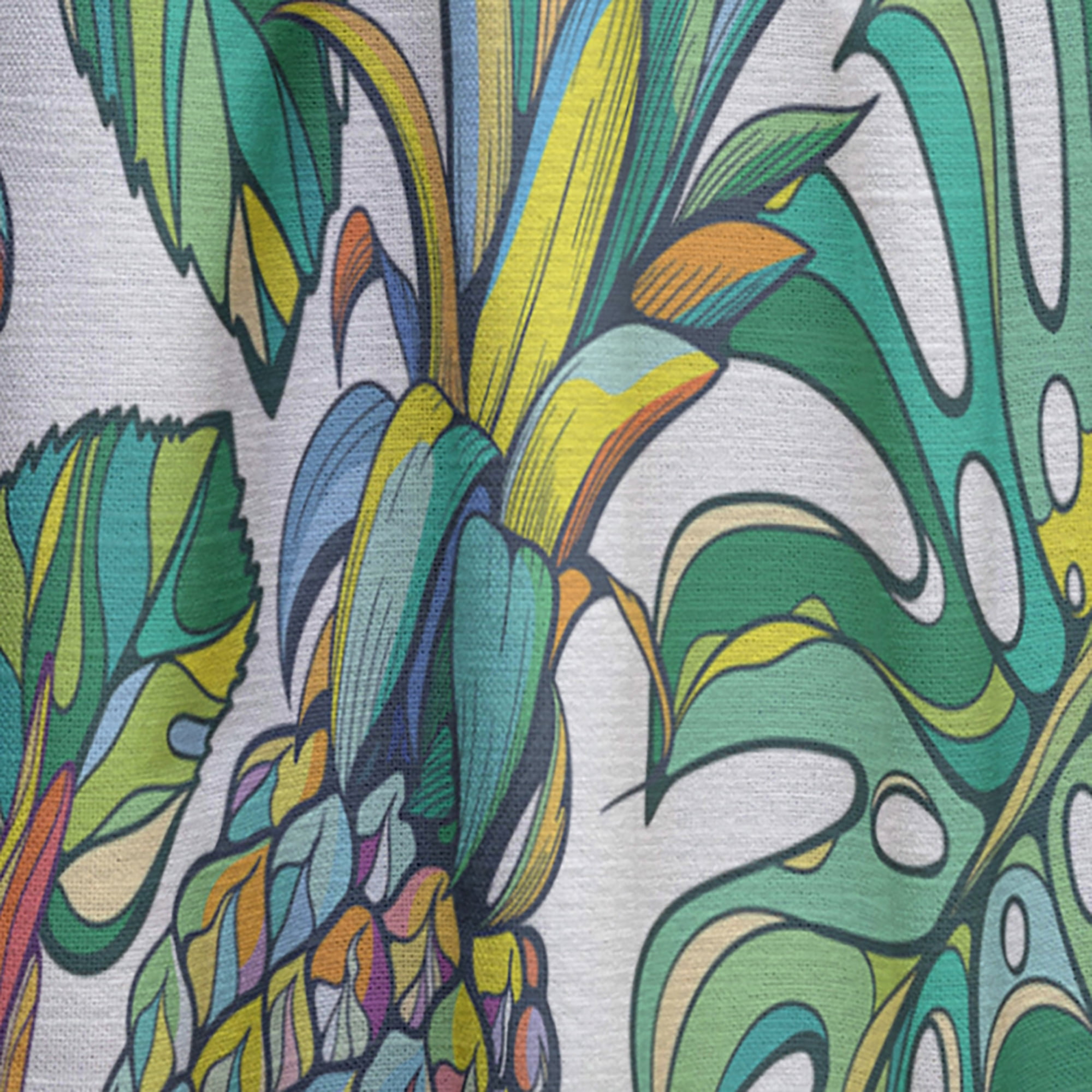 Designart 'Tropical Foliage Mood IV' Tropical Curtain Panel