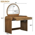 thumbnail image 2 of Harper & Bright Designs 39" Vanity Table with Lighted Mirror , Fluted Makeup Dressing Table with Drawer for Bedroom , Espresso, 2 of 12