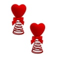 thumbnail image 5 of 3.15x6.3 Inch Red Heart Shaped Valentine's Day Tree Topper Ornament ,2Pcs Mini Holiday Decoration Love Ornament with Spiral Base for Valentines Day Party Holiday Ornament Home Decoration(Red), 5 of 5