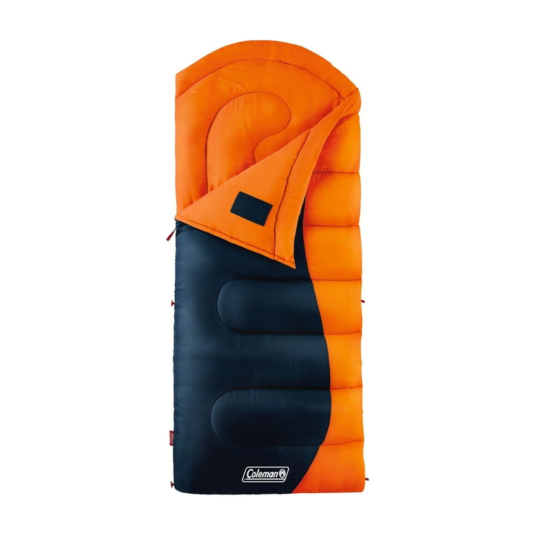 Coleman Montauk 20°F Big and Tall Sleeping Bag, Tiger Lily