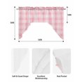 thumbnail image 5 of Pink Plaid Swag Valances for Windows, Small Curtains Drapes, Modern Art Checkered Farmhouse Kitchen Window Curtains Over Sink Rod Pocket Window Treatment Valance for Bedroom/Bathroom 56"x36", 5 of 5