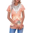 thumbnail image 2 of Blczomt Summer T Shirts for Women Short Sleeve T Shirts Lightweight Womens Shirts Casual,L, 2 of 5