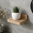 thumbnail image 5 of CSSJKYJ 4 Pack Small Floating Shelves, 5x5 Inches Wall Shelf, Rustic Wood Small Wall Mounted Shelves for Bedroom, Living Room, Kitchen, Bathroom Decor (Beige), 5 of 6