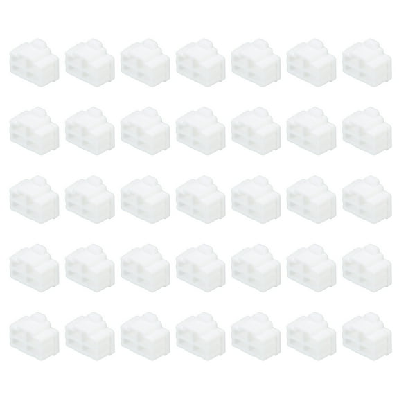 35pcs RJ45 Port Duct Covers Caps Plugs Protector for Laptop PC Ethernet RJ45 Female Plug, White