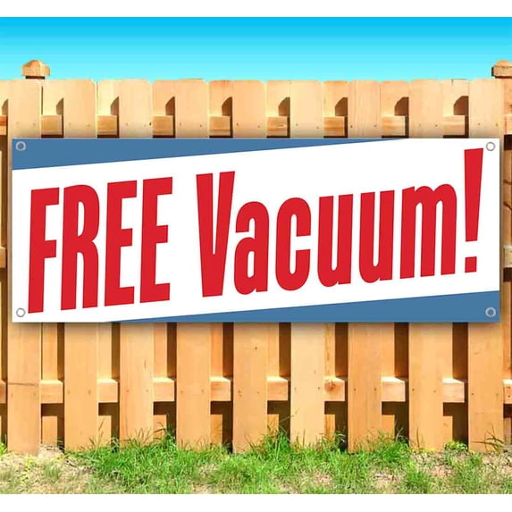 Free Vacuum 13 oz Vinyl Banner With Metal Grommets