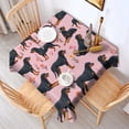 thumbnail image 2 of Rottweiler Dogs with Pioneer Flower Square Tablecloth,Waterproof Square Table Cover,Wipeable Spillproof Washable Table Cover for Home Kitchen Party Decor 60"x60"(152x152cm), 2 of 6