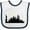 White and Navy, variant on Inktastic New York Skyline Boys or Girls Baby Bib