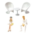 thumbnail image 2 of Modèle de Chaise de Table 5 Pièces Simulé pour la Construction de Projets Architecturaux 1:64, 2 of 8