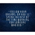 thumbnail image 3 of ArtsyQuotes 14x12 Black Modern Framed Museum Art Print Titled - Artsy Quotes Quote: Follow Your Dreams II, 3 of 5