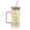 Pink, variant on Ruanlalo Square Glass Tumbler with Handle And Lid 380ml Transparent Coffee Cup Portable Tea Milk Jar for Hot Cold Drinks