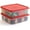 Red, variant on SIGNORAWARE 2‑Pack 3L Airtight Food Storage Containers – Leakproof, Red