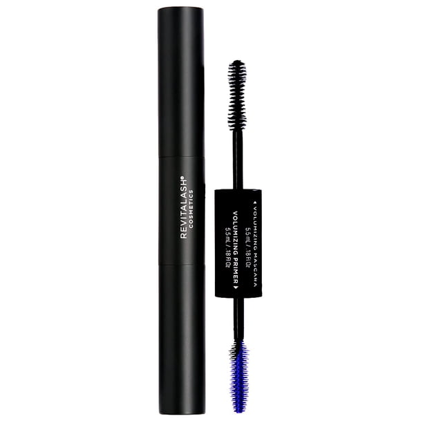 RevitaLash Cosmetics, Double-Ended Volume Set Eyelash Primer & Mascara -Black/Indigo Blue
