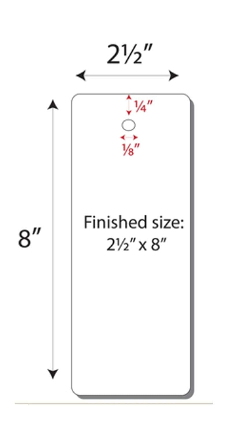 Print-Ready Bookmarks, 2-1/2" x 8" w Hole, 4-UP Perfed for Separation on White 8-1/2" x 11" 65lb Astrobright Cover Paper - 250 Sheets / 1,000 Bookmarks