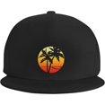 thumbnail image 2 of Palm Tree Logo Baseball Hats for Men Adjustable Dad Hat Gift for Men/Women Flat Bill Visor Snapback Hat, 2 of 8