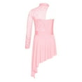 thumbnail image 4 of iiniim Big Girl's Lyrical Dance Dress Modern Contemporary Ballet Dancewear Ballerina High-Low Skirt Size 6-16 Pink 12, 4 of 7
