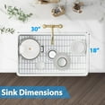 thumbnail image 2 of QinaQin Porcelain White Undermount or Drop-In Kitchen Sink, Durable Ceramic Stain-Resistant Easy-to-Clean Design, 2 of 7