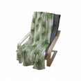 thumbnail image 4 of Leaf Soft Flannel Fleece Throw Blanket, Tropical Leaf of Palm Tree Livistona Rotundifolia Island Jungle Foliage, Cozy Plush for Indoor and Outdoor Use, 70" x 90", Green Pale Green White, by Ambesonne, 4 of 6
