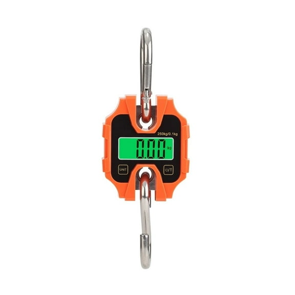 100kg Mini Electronic Crane Scale Heavy Duty Hanging Weighing Hook Steelyard Portable LCD Industrial Livestock Scales 250kg ,Precise & Responsive