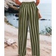 thumbnail image 6 of Women'S Pants Casual Button Up High Waisted Wide Leg Trousers Green XL, 6 of 7