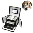 thumbnail image 1 of Leather Watch Box Jewelry Display Case with Drawer, Jewelry Box for Men & Women, 1 of 5