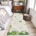 thumbnail image 4 of Runner Rugs 2x6 Ft, Tropical Palm Leaves Non Slip Area Rugs for Kitchen Bedroom Entryway, Summer Green Botanical Leaf Plants Washable Carpet Runner Rug Floor Mats for Bedroom Home Decor, 4 of 8