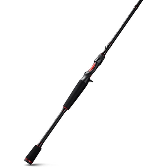 IM6 Carbon Baitcaster Fishing Rod 7'3" Medium Heavy with Zirconium Oxide Guides
