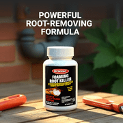 Roebic Tree Root Killer, Foaming Chemical Drain and Sewer Line Pipe Clog Remover, Safe for Bathroom Toilet, White Granules, 1 lb