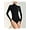 Black, variant on Long Sleeve Bodysuit for Women Basic Trendy Mock Turtle Neck Tummy Control Body Suit Shirts Tops