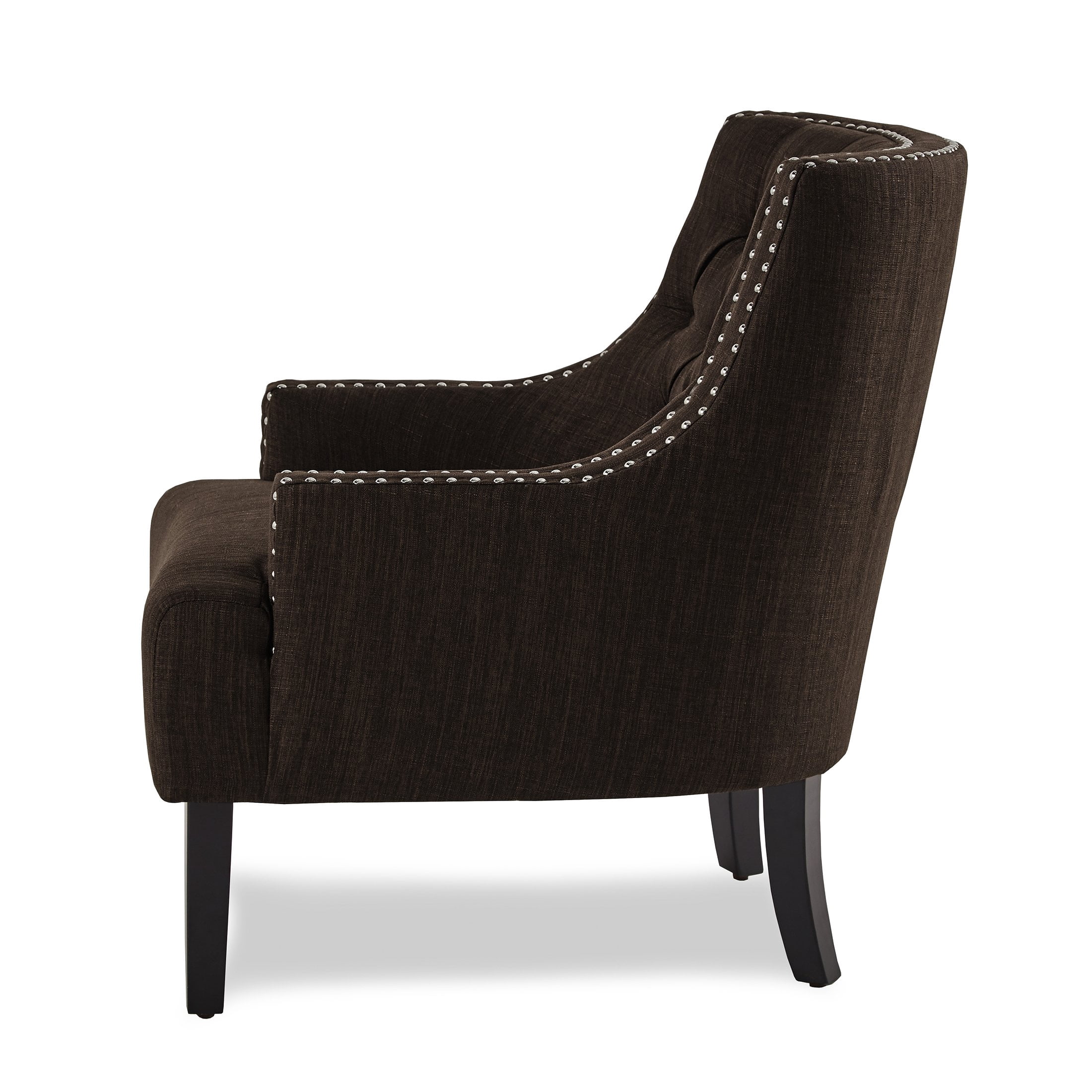 OakvillePark Vernonia Fabric Upholstered Accent Chair, Chocolate
