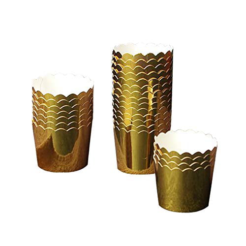 Holiday/Parties/Wedding/Anniversary Gold 50 Pcs Paper Cupcake Liners Baking Cups