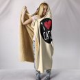 thumbnail image 3 of I Love Cats Hoodie Blanket for Cat Lovers, 3 of 4