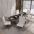 thumbnail image 2 of Silla de Oficina LeisureMod Harris Respaldo Alto en Cuero PU Dorado, 2 of 7