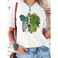 thumbnail image 1 of Women's T-shirt Skeleton Plant Body T-shirt, Plant Lover T-shirt, Plant Lover Gift, Dracaena T-shirt, Plant Pattern T-shirt, Plant Women's Gift, 1 of 7