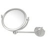 8-in Wall Mounted Make-Up Mirror 4X Magnification in Satin Chrome