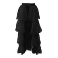 thumbnail image 4 of JIAYUE Women's Skirts Ankle-Length Party Style Mesh Patchwork Ball Gown Solid Color Prom Dresses Comfort Female Skirt, 4 of 4