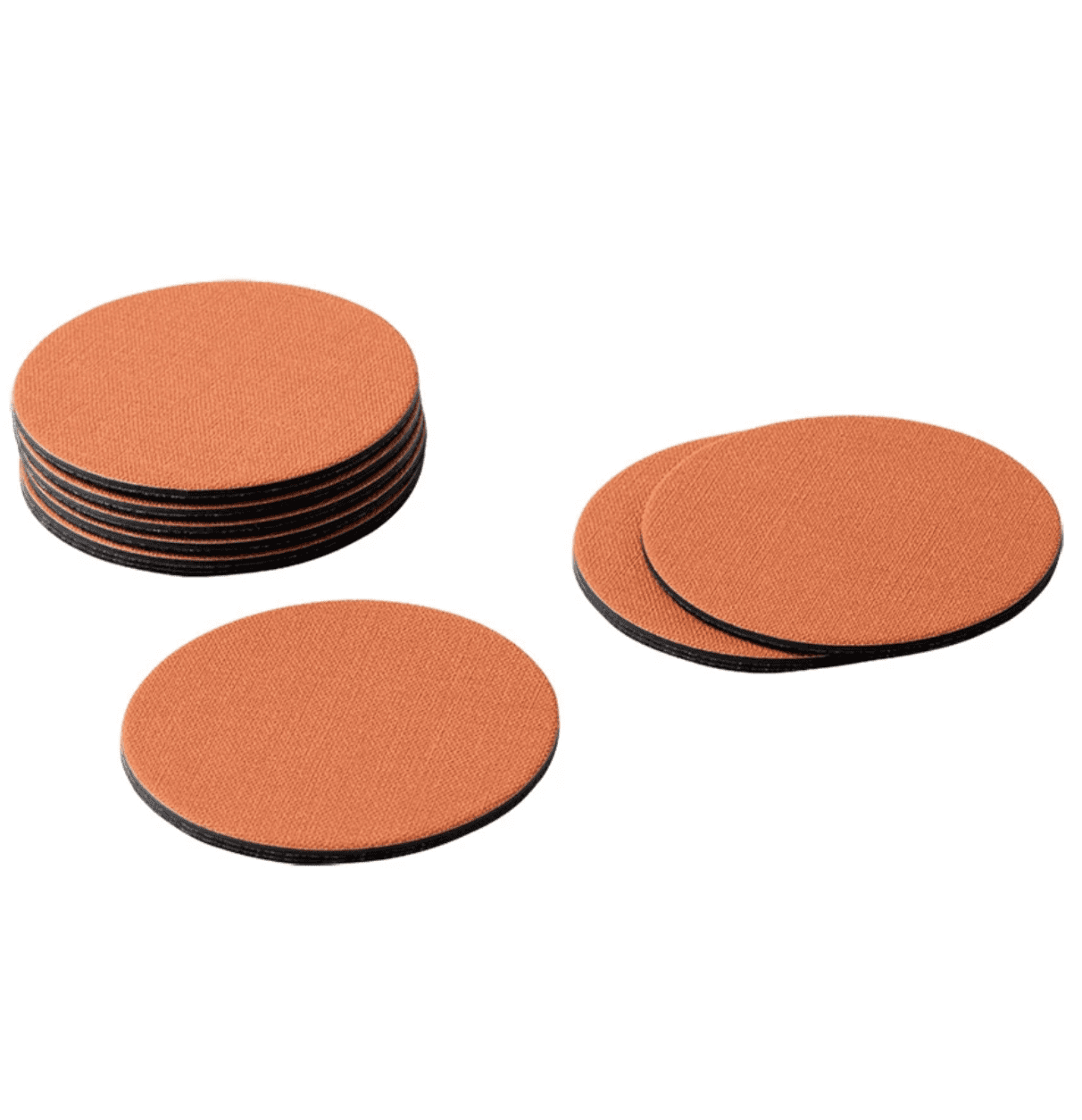 Lipper International Acacia Round with Cork Coasters and Caddy 7-Piece Set 