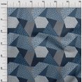 thumbnail image 2 of oneOone Cotton Silk Grayish Blue Fabric Dot|Check & Triangle Geometric Sewing Fabric By The Yard Printed Diy Clothing Sewing Supplies 42 Inch Wide, 2 of 4