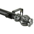 thumbnail image 3 of 1" Dia Adjustable 28"-48" Curtain Rod with Etta Finials - Black,(100-03-282), 3 of 3