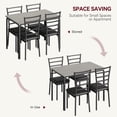 thumbnail image 4 of Gaderth 5 Piece Dining Table Set for 4, Kitchen Table and Chairs Set with 4 Upholstered Chairs, MDF Tabletop and Metal Frame, Space Saving Dining Room Furniture for Apartment, Kitchen, Small Space, 4 of 8
