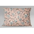 thumbnail image 3 of S4Sassy 2 Pcs Pillow Case Peach Cotton Poplin Bird & Floral Print Cushion Cover Thorw-20 x 28 Inches, 3 of 5