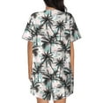thumbnail image 3 of Naloa Hawaii Palms Women's Short-Sleeved Pajama Set, Loungewear, Summer pajamas, Breathable Cozy - 3X-Large, 3 of 9