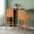thumbnail image 2 of Pumpkin Orange Bar Stool Covers - Stretch Dining Chair Covers Set of 2, Autumn Solid Color Farmhouse Fall Bar Chair Cover Removable Counter Stool Pub Chairs Slipcovers Protectors for Kitchen/Cafe, 2 of 9