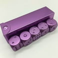 thumbnail image 5 of Tuelaly Dice Set Portable Aluminum Alloy Dice with Storage Case Long-lasting Durable Metal Dice for Party Games Polyhedral Dice Set-Purple, 5 of 6