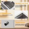 thumbnail image 1 of Kojooin Commercial Stainless Steel Grease Trap with Top Inlet and Filter Cleaning Brush for Kitchen Use, 1 of 7