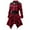 Red, variant on ICHUANYI Women's Long Sleeve Lattice Print Vintage Retro Party Gothic Draw Back Short Lace Stitching Dress Spring Summer Clothing