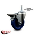 thumbnail image 2 of 4 Inch Solid Polyurethane 12MM Threaded Stem Caster with Brake, 2 of 2