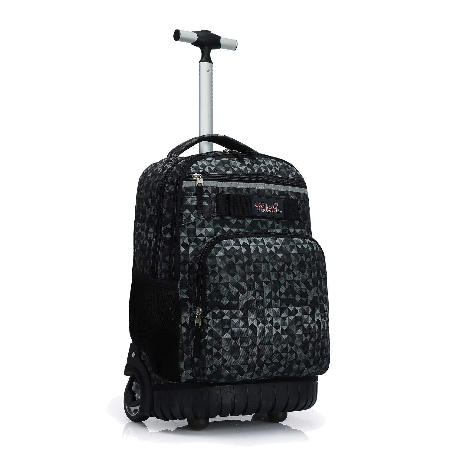 Tilami Rolling Backpack 18 inch Wheeled Laptop Backpack School College